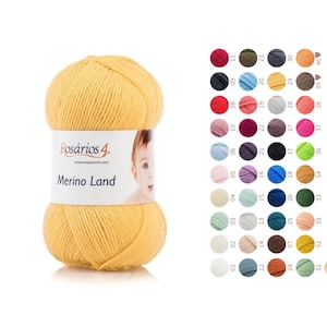 Merino Wool Yarn Super Wash - Knitting Crochet Sock Yarn - Baby Blankets, Baby Clothing - Soft Baby Yarn Machine Wash 50g = 220m