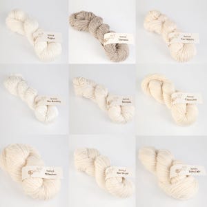 1kg Undyed Yarn - Natural Yarn Wool for Hand Dying - Yarn for Dying - Raw White Wool - Various Fibers, Blends and Weight