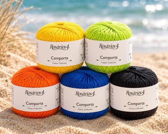 Bikini & Swimsuits Yarn | 100% Polyamide Elastic for Knitting Crochet Beach Fast Drying UV Resistant Summer Yarn | 50g 175m Sport Weight