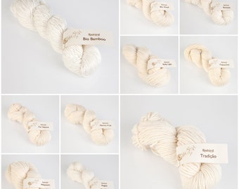 Undyed Yarn to Dye - Yarn for Dyeing - Raw White Wool 1 KG