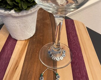 Customizable Wine Glass Charms