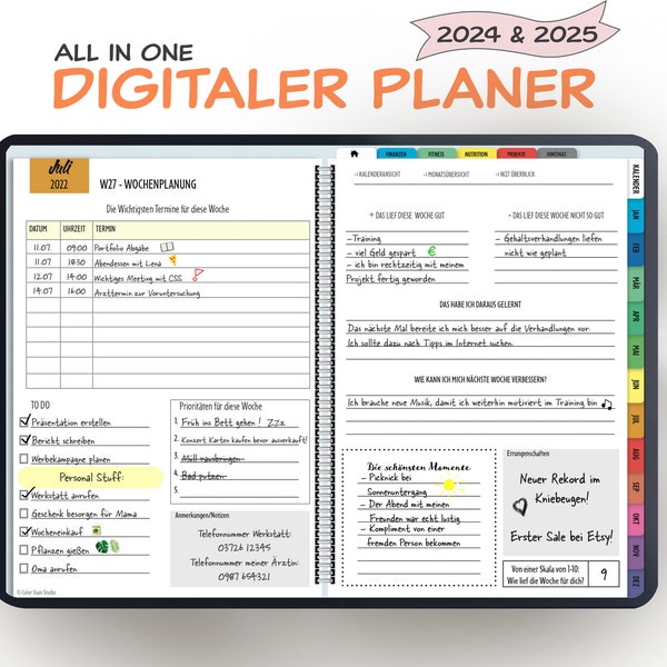 Digitaler Planer Deutsch | Bulletjournal