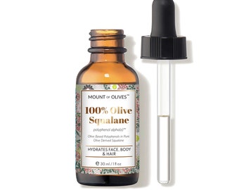 Olive Squalane Face Oil - 100% Pure Vegan Anti-Aging Serum, Biblical Olive Oil Skincare
