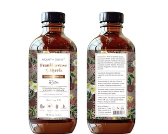 Frankincense and Myrrh Anointing Oil - Biblical Essential Oil Blend, Holy Oil for Prayer & Worship