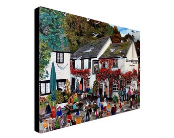 Crumplehorn Inn Polperro Cornwall Canvas Wall Art Print