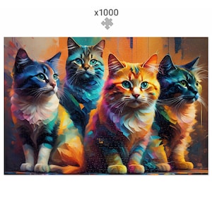 Kittens 1000 Piece Jigsaw Puzzle Gift Premium Cats Art Jigsaw Puzzle for Adults & Family Time Made in Great Britain