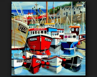 Crumplehorn Inn Polperro Cornwall Canvas Wall Art Print Premium