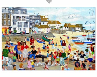 Puzzle St Ives Cornwall – Sztuka nadmorskiego wybrzeża, 1000 elementów