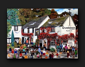 彫刻・オブジェ THE CRUMPLEHORN INN,POLPERRO Crumplehorn Inn Polperro 1000 Piece Jigsaw Puzzle Gift