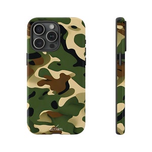 Army Camo Tough or Slim Phone Case for iPhone 15 14 13 12 11 Pro Max Plus Mini XS XR X 7 8 Plus Samsung Galaxy S23 S22 S21 S20 Ultra Plus
