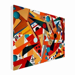 Abstract Canvas Wall Art, Kaleidoscope #1, Original Stretched Canvas Painting Print for Home or Office by Artist Valerie Mainwaring.