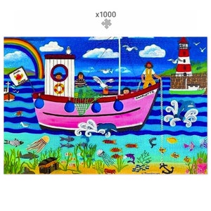 Leben im Meer 1000 Teile Puzzle Geschenk für Kinder Premium Puzzle für Erwachsene & Kinder von Künstlerin Valerie Mainwaring Made in Great Britain