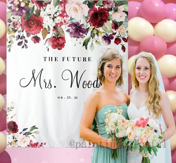 Custom Bridal Shower Backdrop Bridal Shower Photo Backdrop Etsy