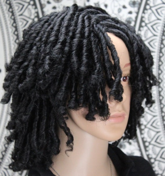 Dreadlocks Wig Heat Resistant Breathable Synthetic Faux Locs Braids Curly  Ends Cute Crochet Braided Wig Black 1B SHIPS FREE Priority Mail 