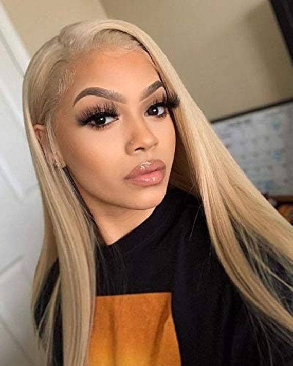 Long Straight Highlights Wig for Black Women Brown Mixed Blonde