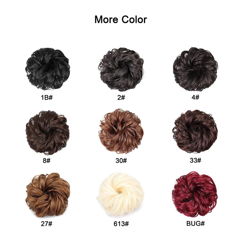 Thick Messy Bun Curly Wavy Hair Easy Wrap Elastic Rubber Band - Etsy
