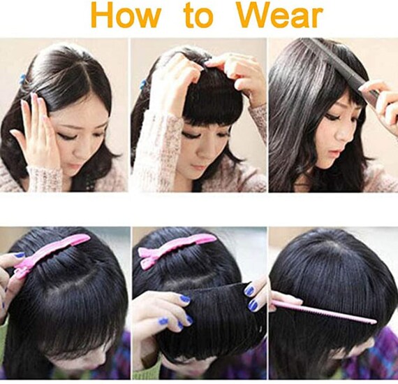 Diy clip in clearance bangs for black hair