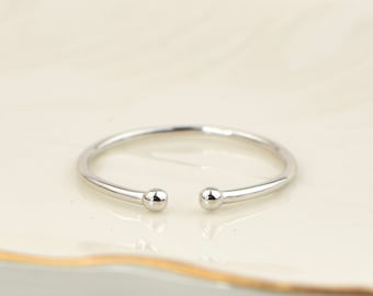 Sterling Silver Wraparound Ring, open adjustable ring, trendy wire ring, sterling silver, 925 silver, dainty ring, stackable ring,