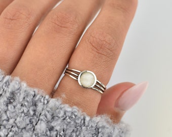 Genuine Moonstone silver rings, chunky silver rings, statement, rings, gift for women, thumb ring for women, silver rings, tarnish free