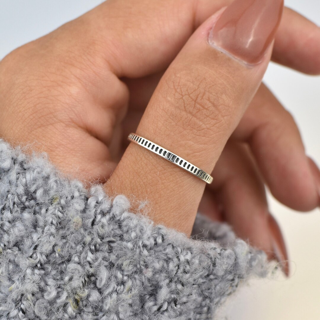 Simple Silver Band, Stackable Silver Ring, Thumb Ring, Sterling Silver