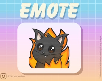 Cute Chibi Kitten Emote This is Fine (Twitch/Discord)