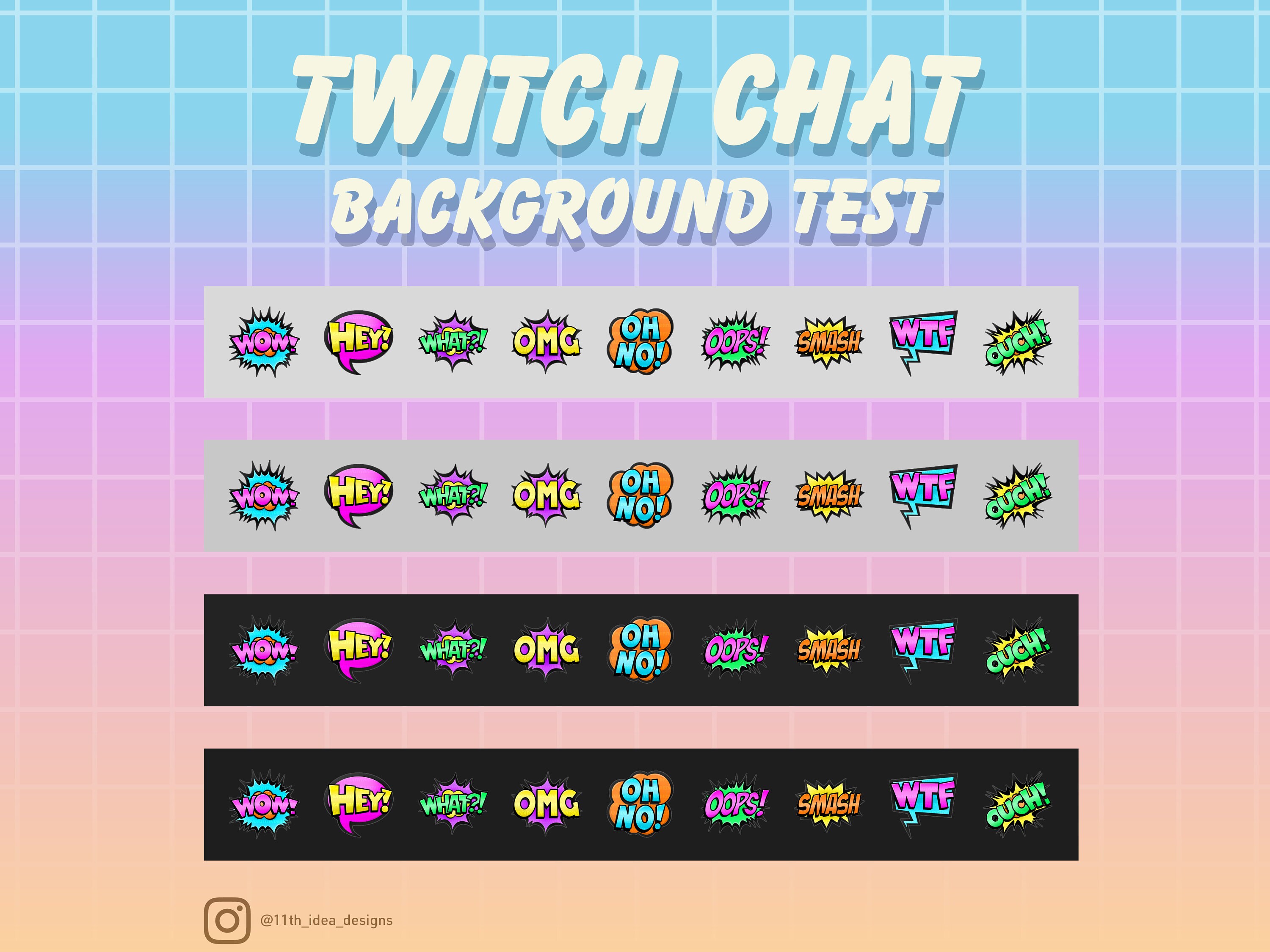 Comic Book Text Emote Bundle (twitch/discord) - Etsy