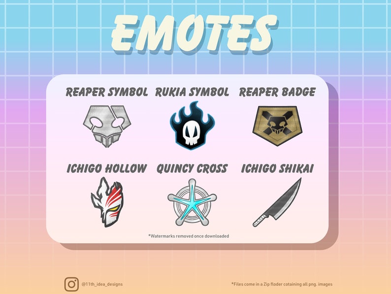 Bleach Logo Emote Bundle twitch/discord | Etsy Singapore