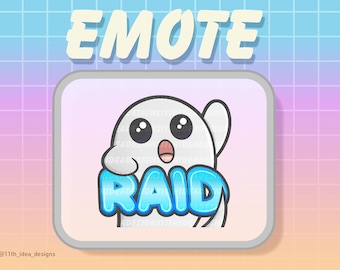 Cute Chibi Ghost Emote Raid (Twitch/Discord)