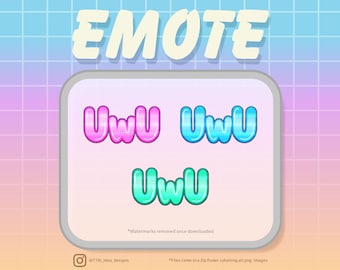 Cute Chibi UwU Emote 3 Pack (Twitch/Discord)