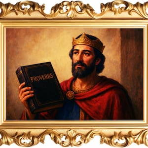 King Solomon Painting: Biblical Proverbs Art, Christian Home Decor