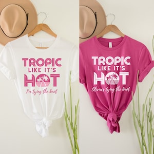 Tropic Like It&#39;s Hot Bachelorette Party Shirts, Tropical Bachelorette Party, Beach Bachelorette Shirts, Miami Bachelorette Party