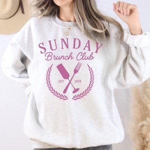 Custom Brunch Sweatshirts, Sunday Brunch Shirt, Brunch Babe Crewneck, Brunch Club Sweaters, Brunch Bachelorette Social Club, Mimosa Shirt