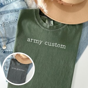 Chemises personnalisées de la famille de l&#39;armée fière, T-shirts de l&#39;armée américaine pour la fête de la famille, Chemises de la famille des militaires, Cadeau de remise des diplômes de l&#39;armée, Chemise de déploiement de l&#39;armée