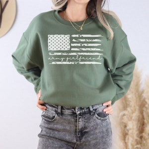 Proud Army Girlfriend Sweatshirt, Army Girlfriend Crewneck, Army Girlfriend Shirt, Military Girlfriend, Army Girlfriend Gift, Deployment