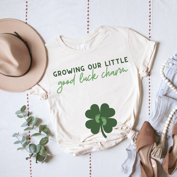 St. Patrick's Day Pregnancy Announcement Shirt, St. Patrick's Day Maternity Shirt, Growing Our Little Good Luck Charm