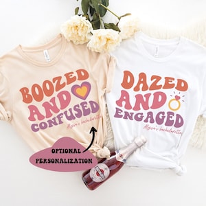 Dazed and Engaged Bachelorette Party, Groovy Bachelorette Shirts, Retro Bachelorette Party Shirts, Boozed and Confused Shirt, 70s Bach