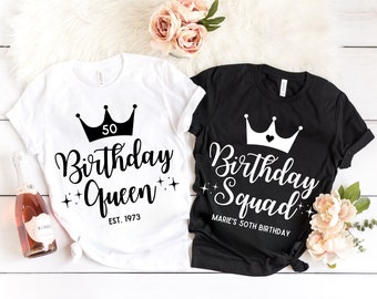 Custom 50th Birthday Group Shirts, 50th Birthday Shirts For Group, 50th Birthday Squad Shirts, 50th Birthday Party Ideas, Fifty And Fabulous