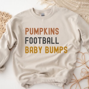 Pumpkins Football Baby Bumps Shirt, Thanksgiving Pregnancy Announcement, Fall Maternity Shirt, Little Turkey in the Oven, Tailgating for Two