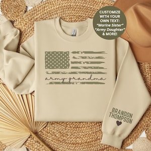 Chemise personnalisée pour famille de militaires, Sweatshirts pour famille fière de l&#39;armée, Fête de la famille des marins, Pull pour sœur militaire, Cadeaux militaires personnalisés
