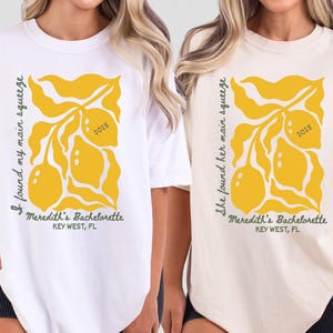 She Found Her Main Squeeze Shirts, Lemon Bachelorette Shirts, Limoncello Bachelorette Theme, Lemon Bridal Shower, Custom Luxury Bachelorette
