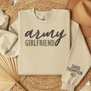 Proud Army Girlfriend Sweatshirt, Army Girlfriend Crewneck, Army Girlfriend Shirt, Military Girlfriend, Army Girlfriend Gift, Deployment