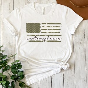 Custom Military Family Shirt, Military Mom Tshirt, Deployment Gift, Bootcamp Shirt, Family Day Tshirt, Personalized Military Retirement Gift White