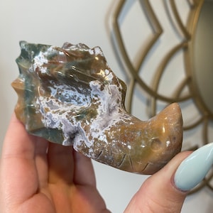 Océan jaspe v agate violet druxy calcédoine dragon * guide spirituel * amour