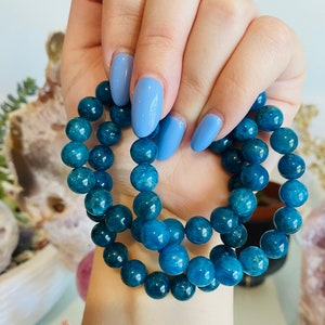 Apatite Brad bracelet high quality grade flashy spirituality development * intuition* psychic abilities