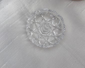 Soporte para anillos de cristal tallado vintage: Plato para exhibir joyas