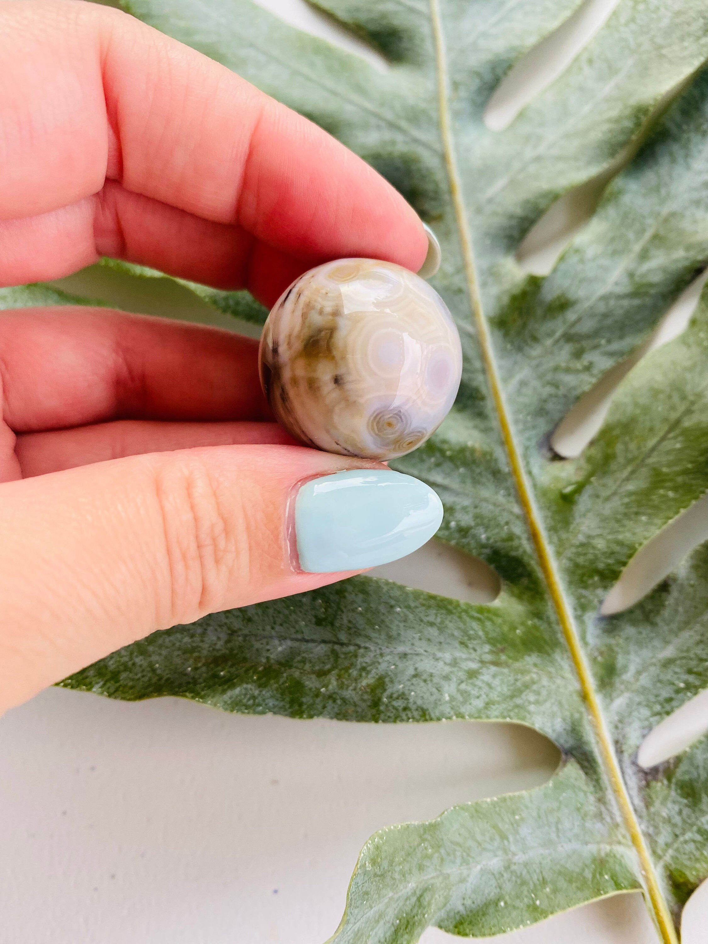 8th Vein Ocean Jasper Sphere、希少コレクターズクリスタル (2.6 cm