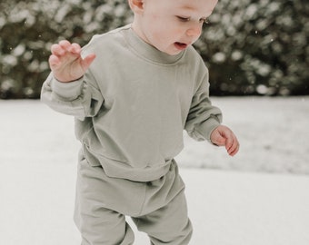 bamboo fleece sweatsuit for baby & toddler