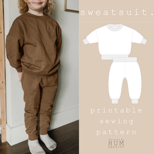 sweatsuit for baby, toddler and kids | digital sewing printable pattern