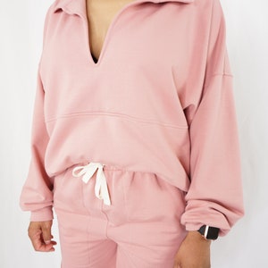 bamboo fleece short set women's sweatsuit tracksuit image 5