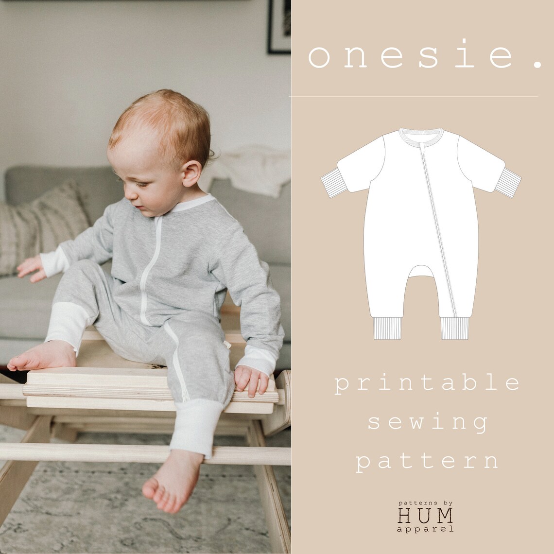 Onesie Sewing Pattern for Baby Toddler and Kids Digital Etsy